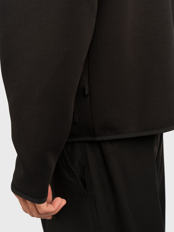 Cotton blend sweatshirt with zip - 6