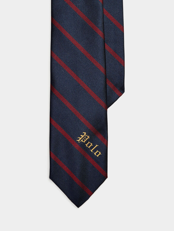 Silk tie with accent stripes - 1