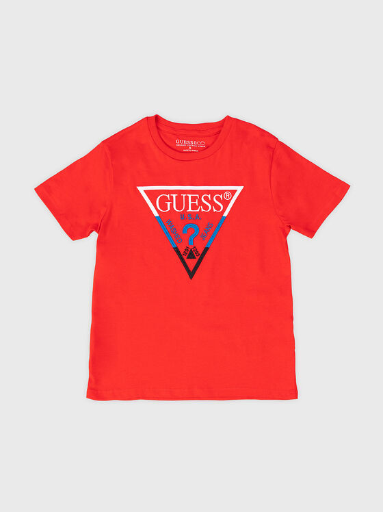 Dark blue t-shirt with logo print - 1