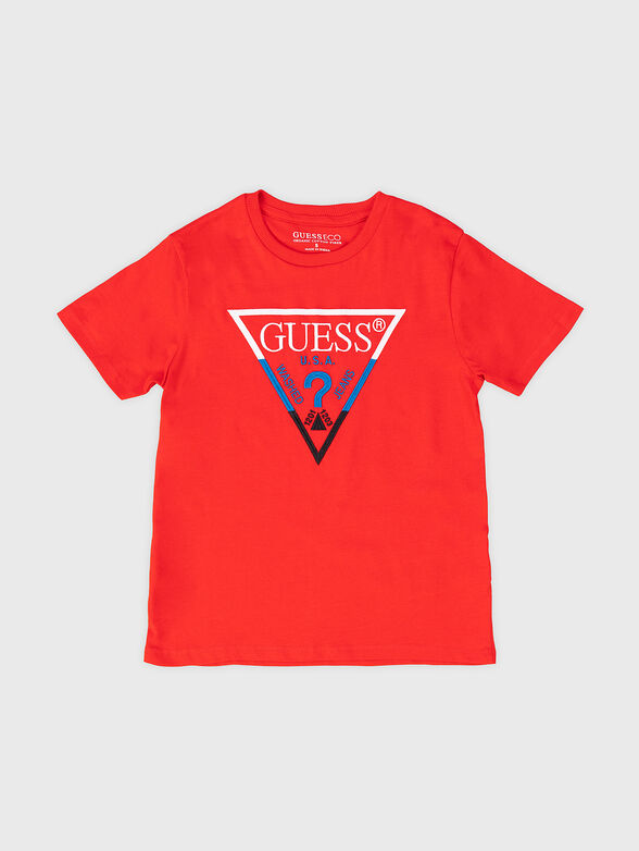 Dark blue t-shirt with logo print - 1