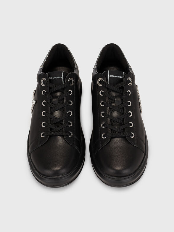 KAPRI black sports shoes with rhinestones - 6