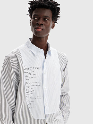 Cotton stripe shirt  - 4