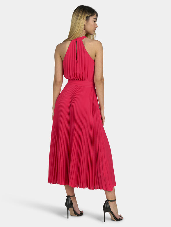 Pleated dress with belt - 2
