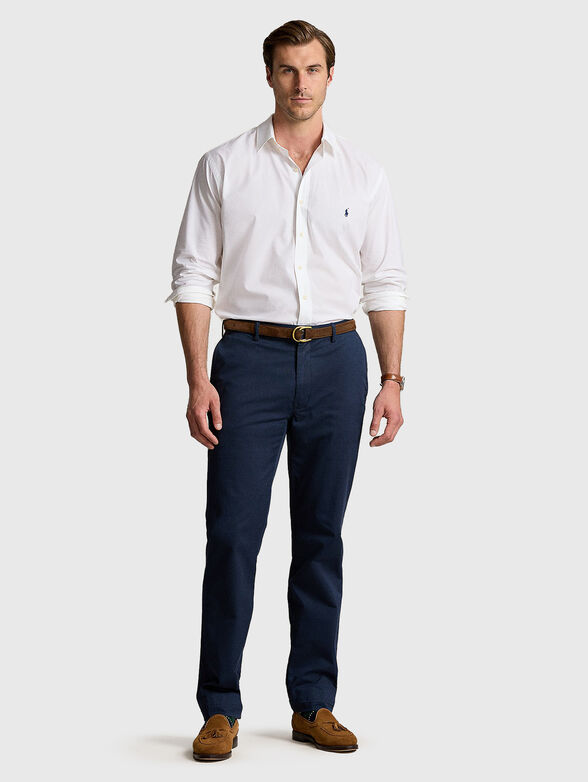 Cotton shirt with logo embroidery - 2