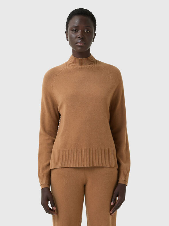 LYSANNE wool sweater with accent slits - 1