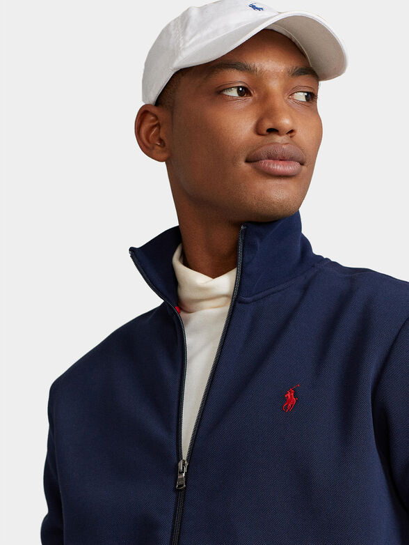 Blue sweatshirt with zip - 3