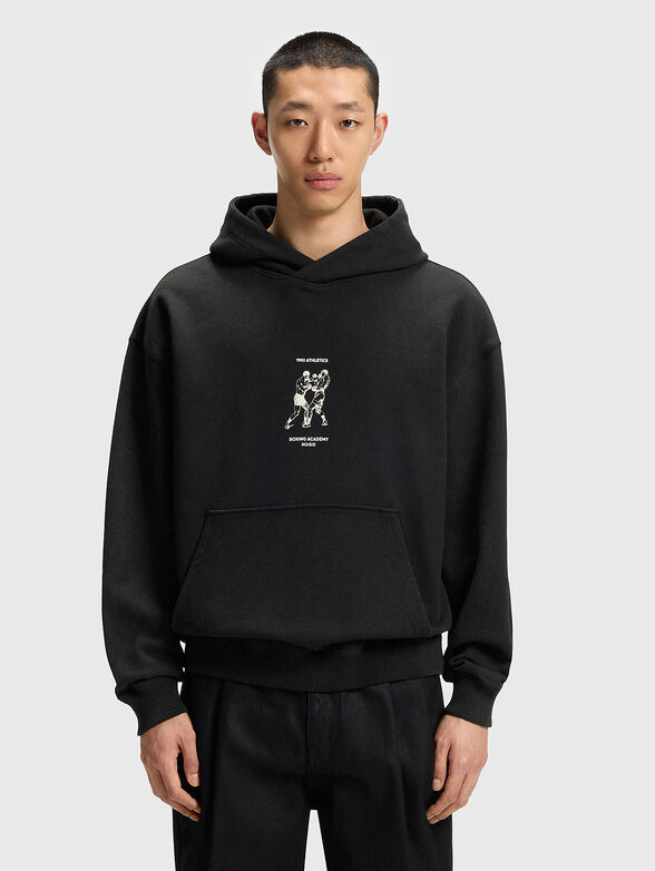 Cotton sweatshirt with hood - 1