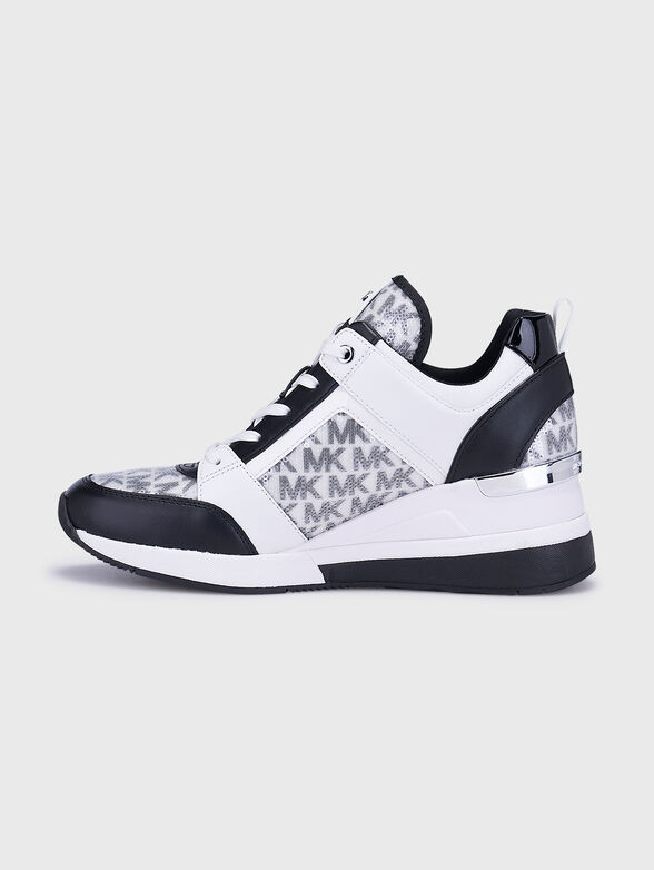 GEORGIE white sneakers with black details - 4