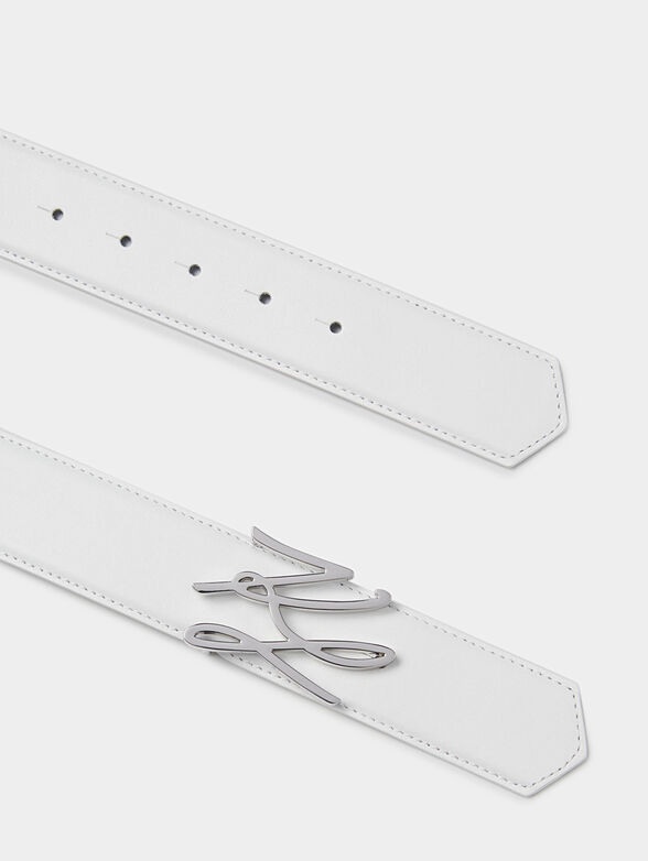 K/AUTOGRAPH Leather belt with logo buckl - 2