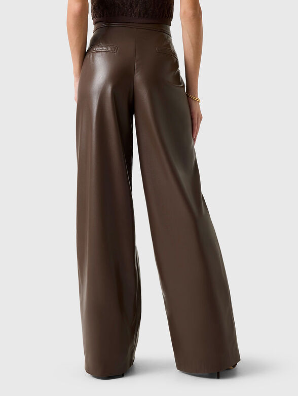 GLADYS faux leather wide leg trousers - 2