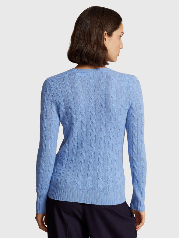 KIMBERLY blue wool blend sweater  - 3