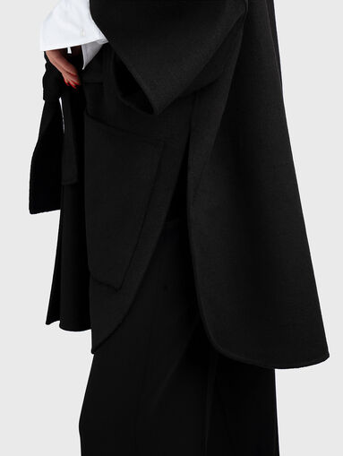 Wool blend coat with belt - 5