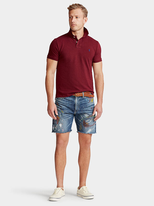 Polo-shirt in bordeaux color  - 4