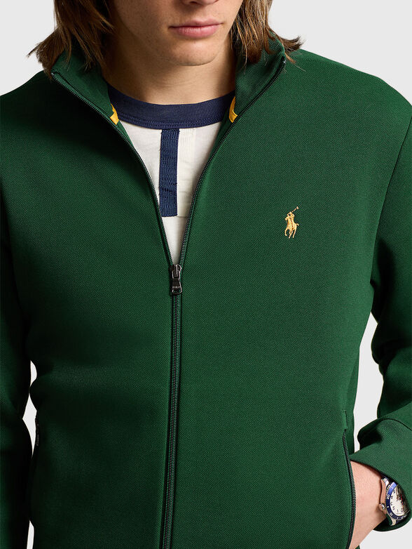Green zip up sweatshirt - 4