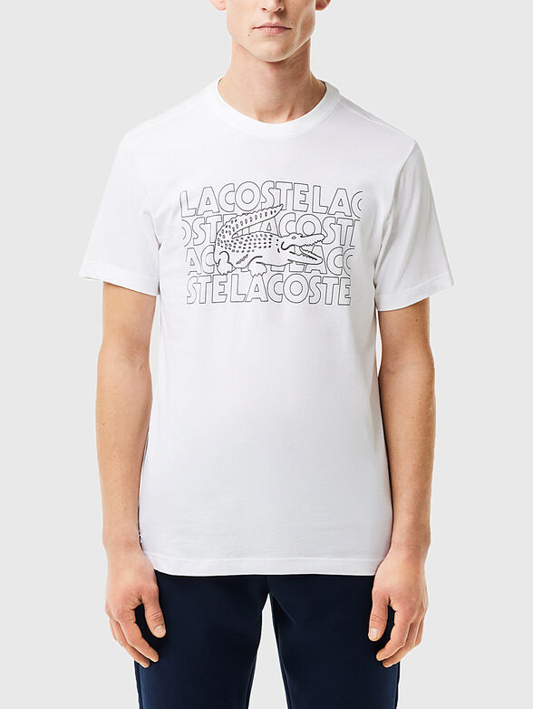 Black T-shirt with artistic logo print - 1