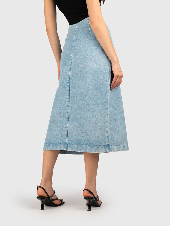 GETARU high-waisted denim midi skirt - 2
