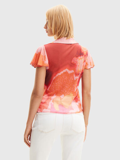 Shirt with short sleeves and sheer effect - 3
