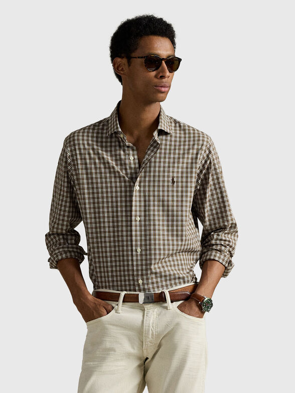Checked cotton shirt - 1