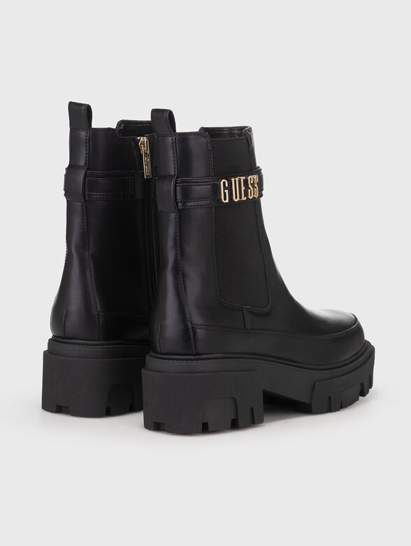 YELMA black boots with logo motif  - 3