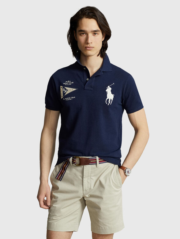 Contrast-logo Polo Shirt  - 1