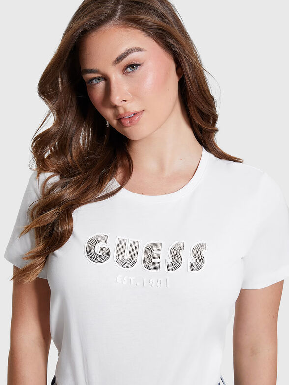 Black T-shirt with contrasting logo - 4