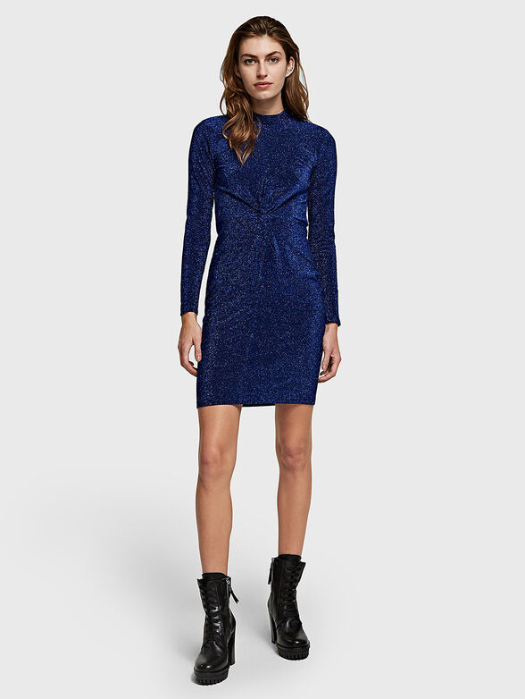 Slim dress with lurex threads - 1