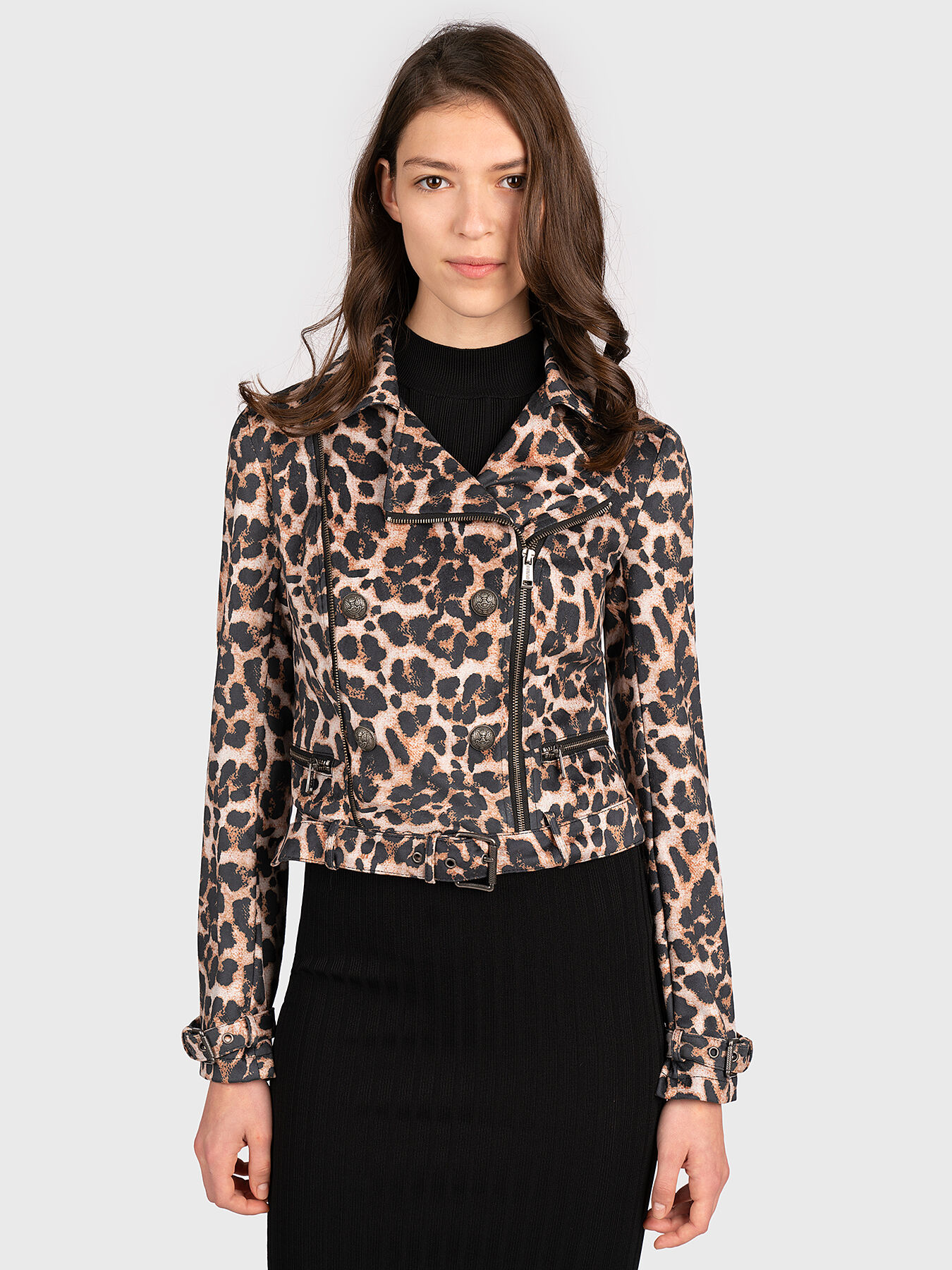 Guess leopard print jacket shop