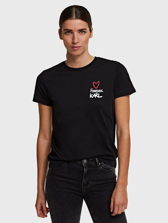 Cotton black tee - 1