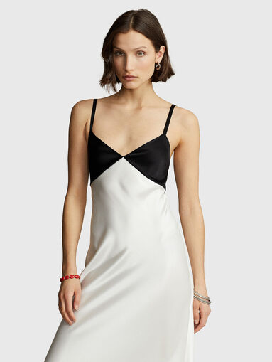 Satin dress with thin straps - 4