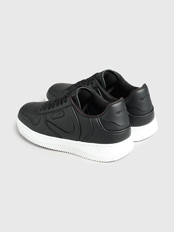 Black sports shoes from eco leather - 3