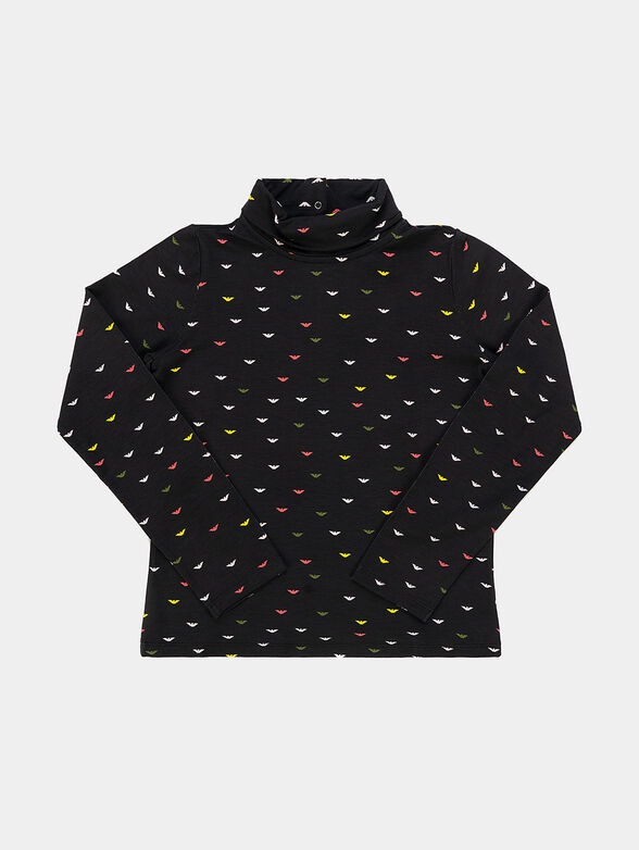 Polo-shirt with colorful logo print - 1