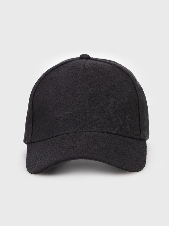 Black baseball cap with monogram - 1