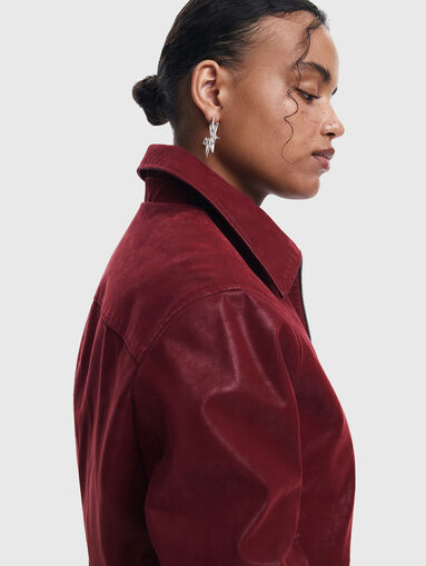 Faux leather jacket - 4