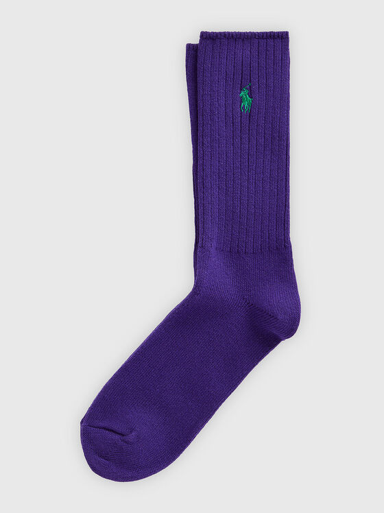 Чорапи COLOR SHOP в лилав цвят - 1