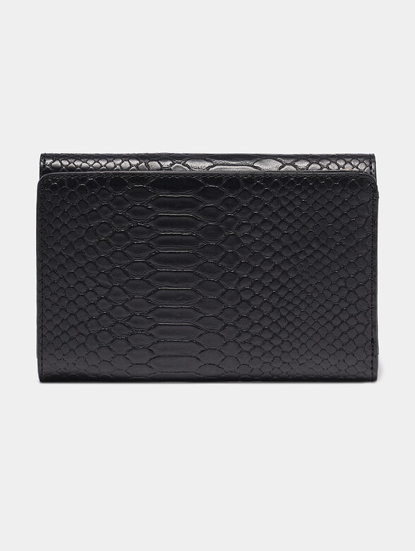 Black wallet with textured print - 2