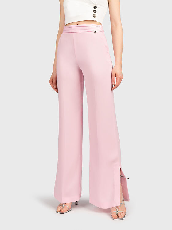 Pink trousers with slits - 1