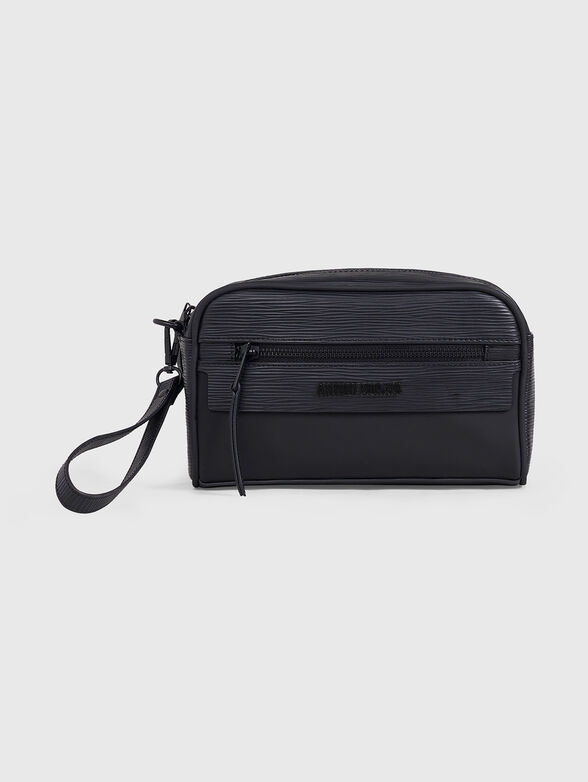 POUCH IN FAUX LEATHER.METAL ZI - 1