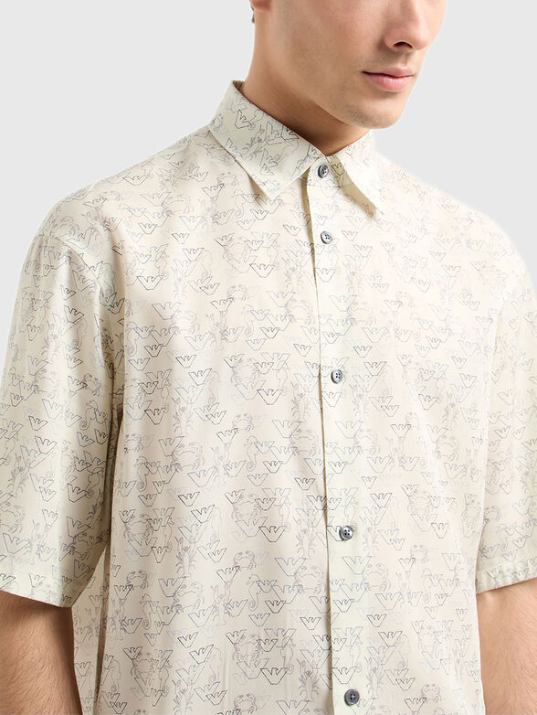Printed viscose blend shirt - 4