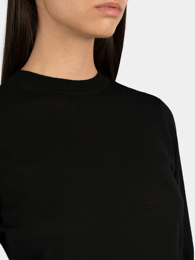 Black virgin wool sweater - 4