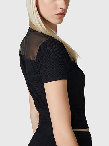 Knit top with transparent details - 3