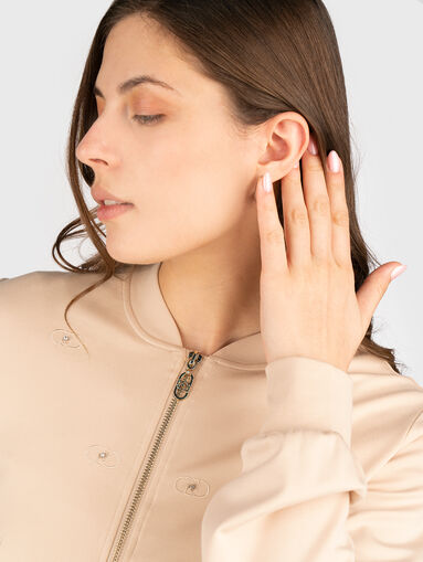 Sweatshirt with logo embroidery and rhinestones - 4