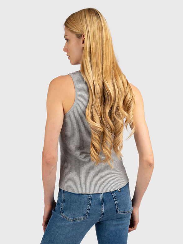 Ribbed viscose blend tank top - 2