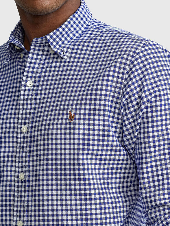 Logo detail check shirt  - 4