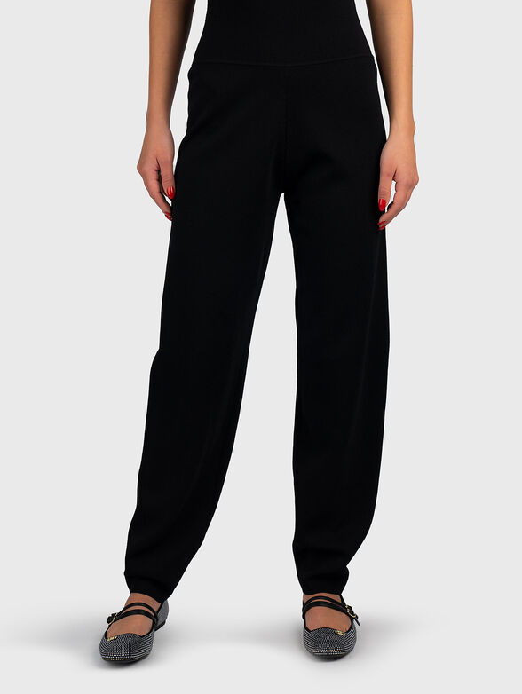 High waisted viscose blend trousers - 1