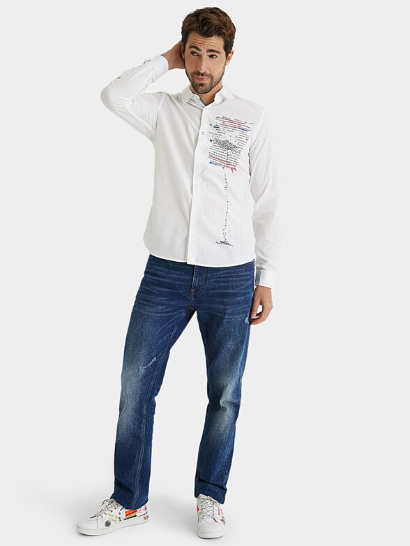 ADELINO Shirt with contrasting print - 1