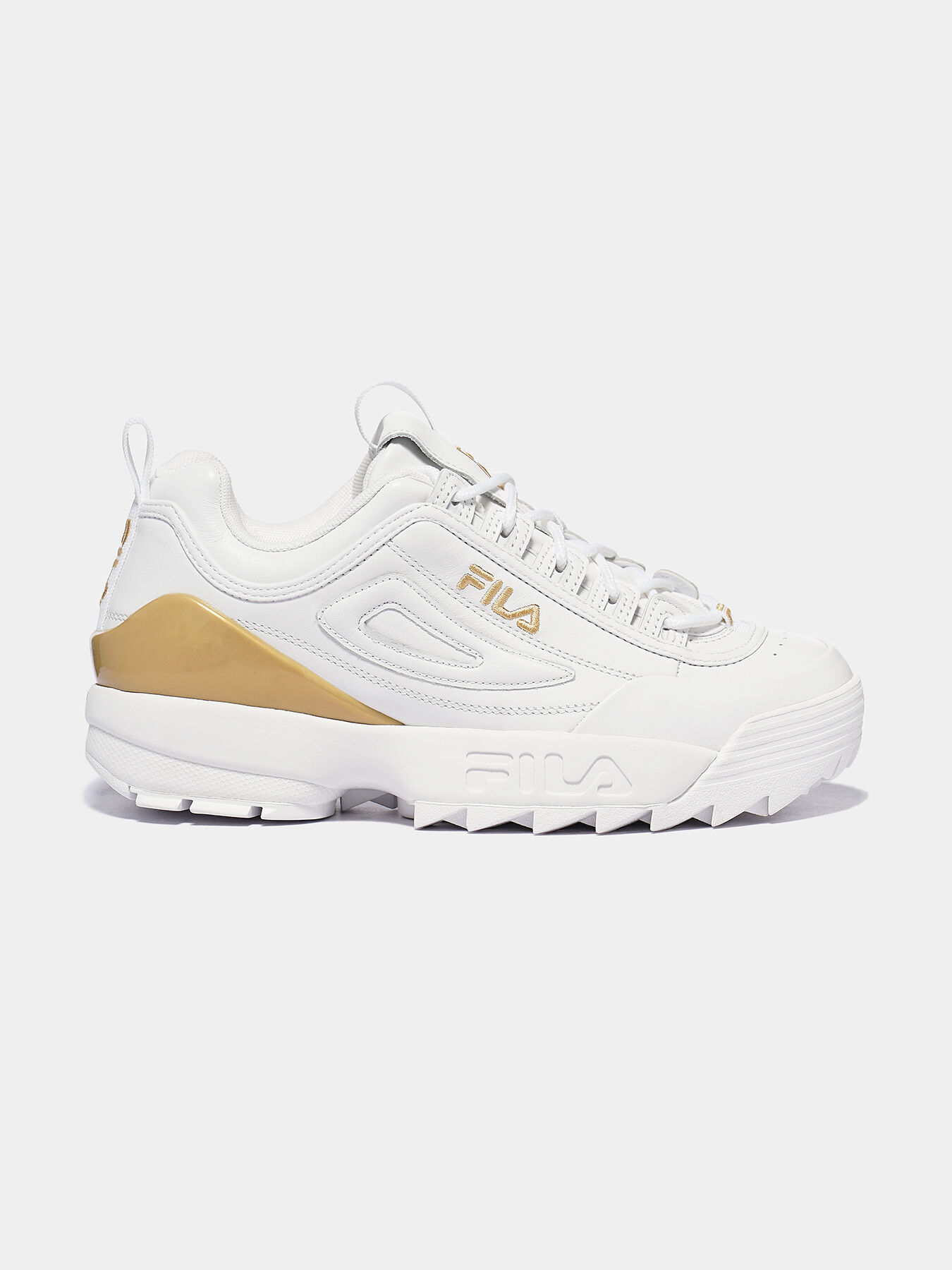 Fila disruptor blanche et or new arrivals