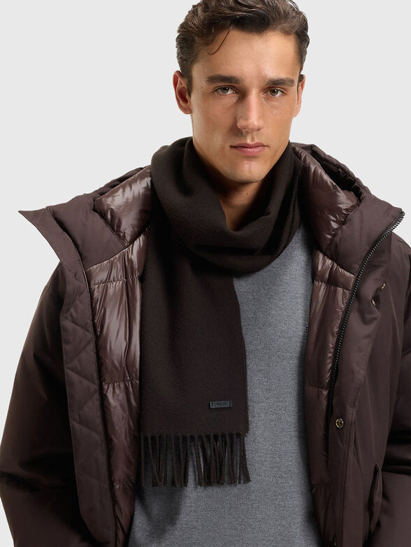 NASTER wool scarf with fringes - 4