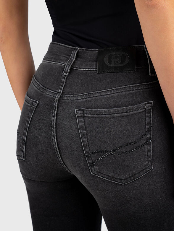 Black jeans with washed effect  - 3