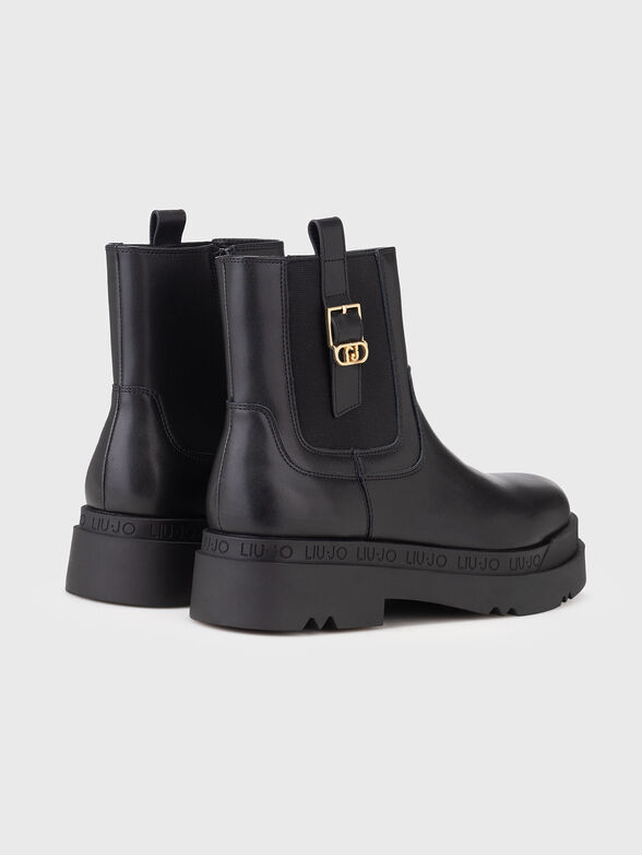 LOVE 63 leather boots with logo - 3