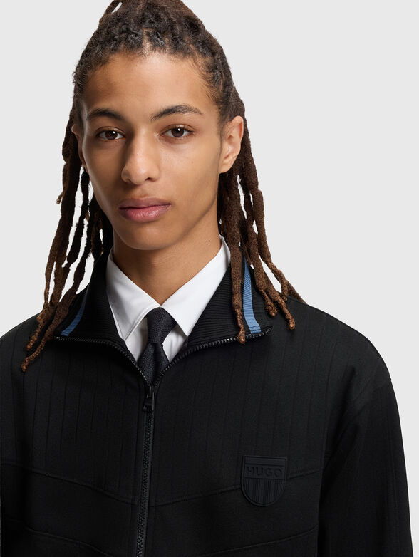 Sweatshirt with zip and logo patch - 3